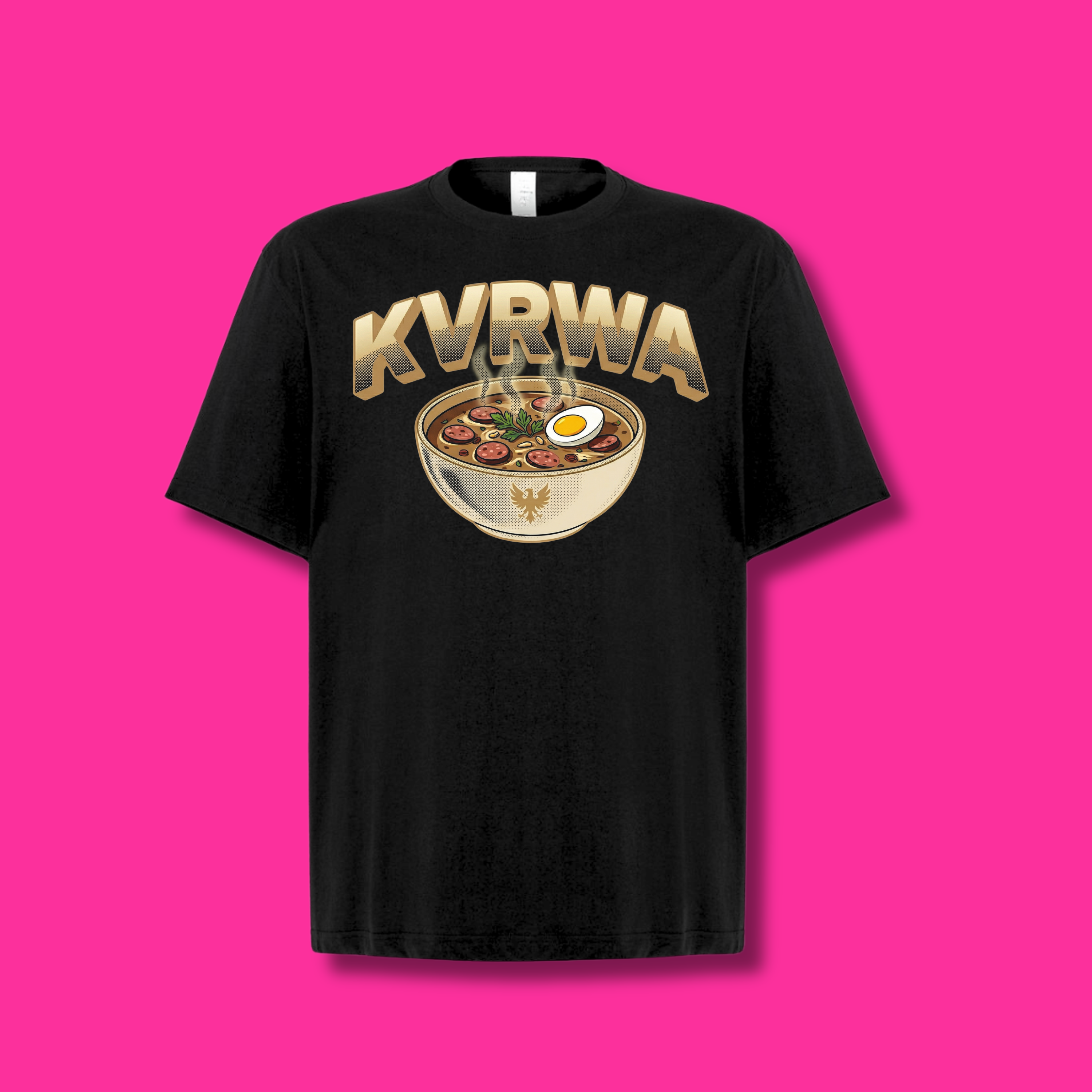 Koszulka KVRWA RAMEN Regular Tee Kolor Czarny | Streetwear Kvrwa.pl