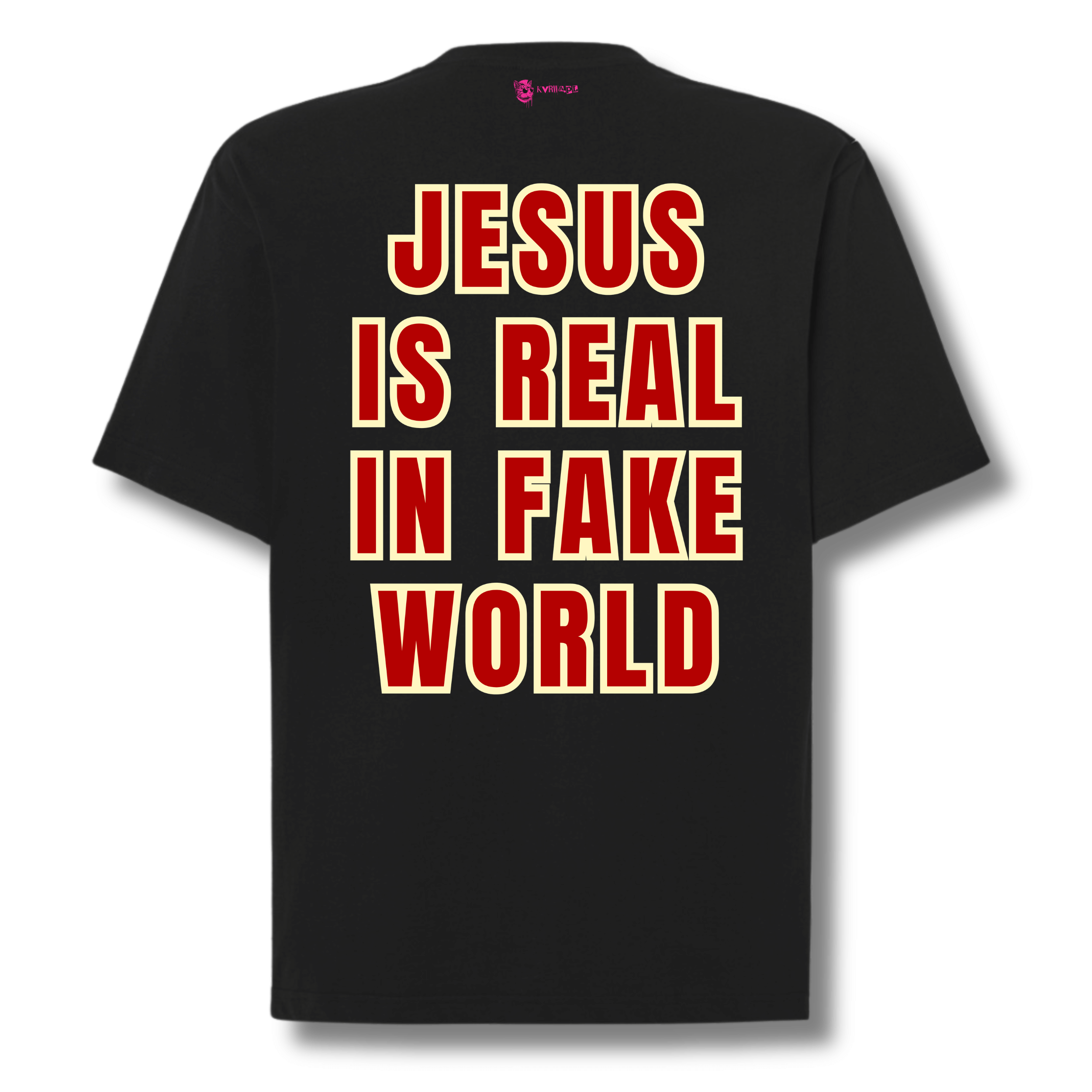 Koszulka Oversize  JESUS IS REAL IN FAKE WORLD Limitowana edycja | Streetwear Kvrwa.pl