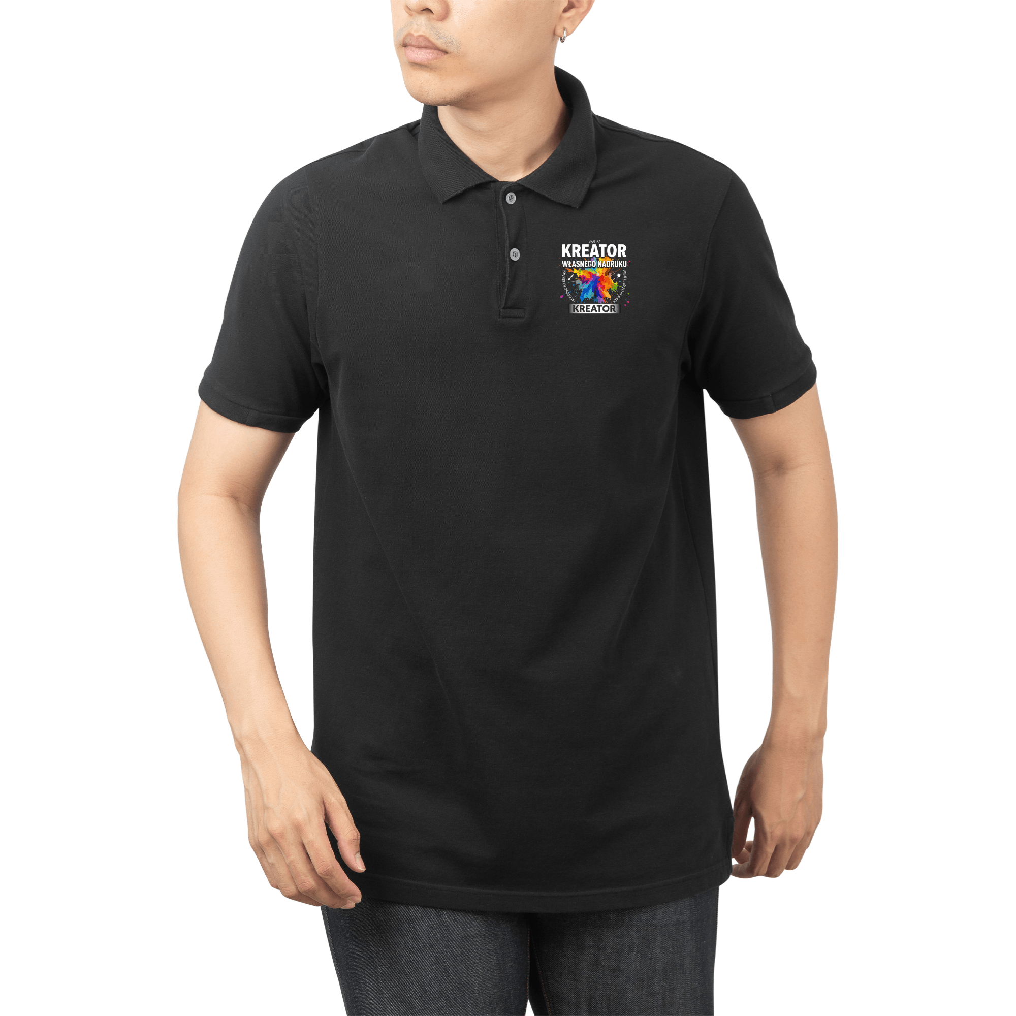 Koszulka polo z krótkim rękawem bawełniana unisex - Kreator Własnego Projektu