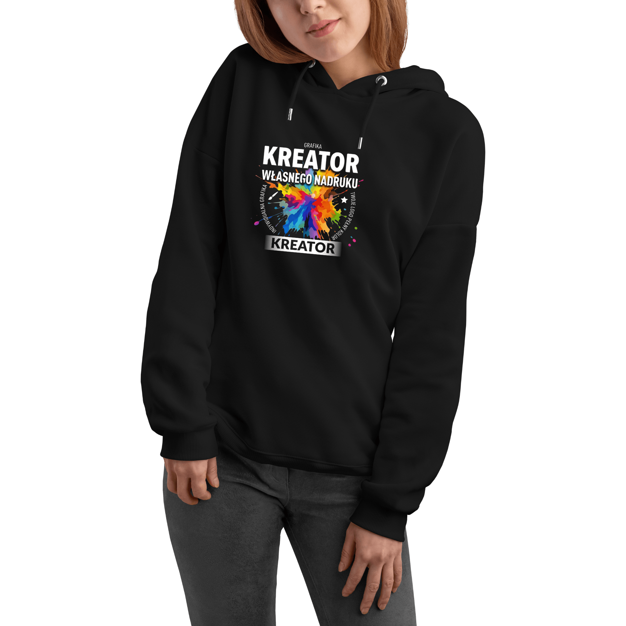 Bluza damska kangurka bawełniana - Kreator Własnego Projektu