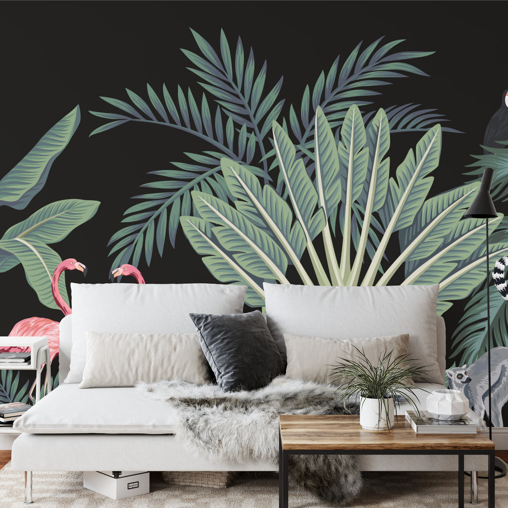 Fototapeta Egzotyczne Zwierzęta Wśród Palm