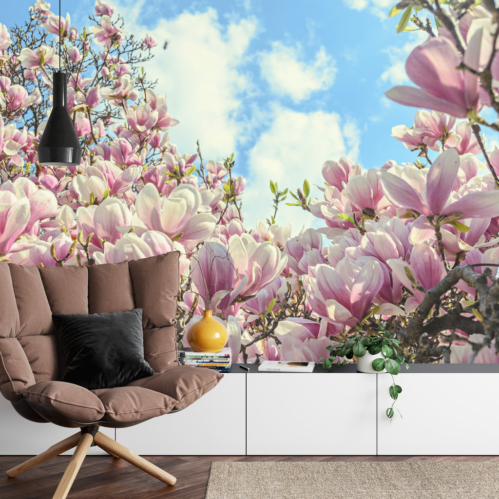 Fototapeta Kolorowa Kwitnąca Magnolia