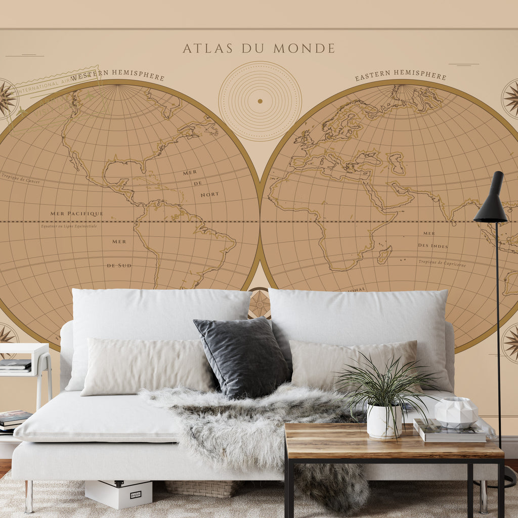 Fototapeta Atlas Du Monde Vintage