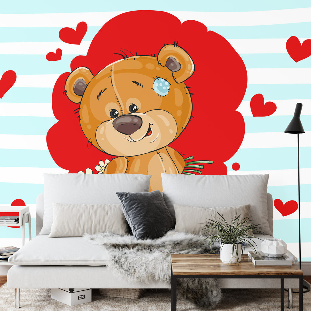 Fototapeta The Big Heart Bears: Bradley Ma Kwiaty