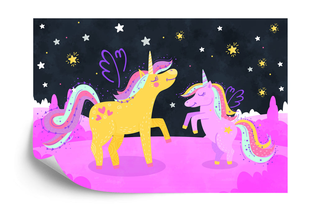 Fototapeta Ula La Unicornio &amp; Lola Pod Gwiazdami
