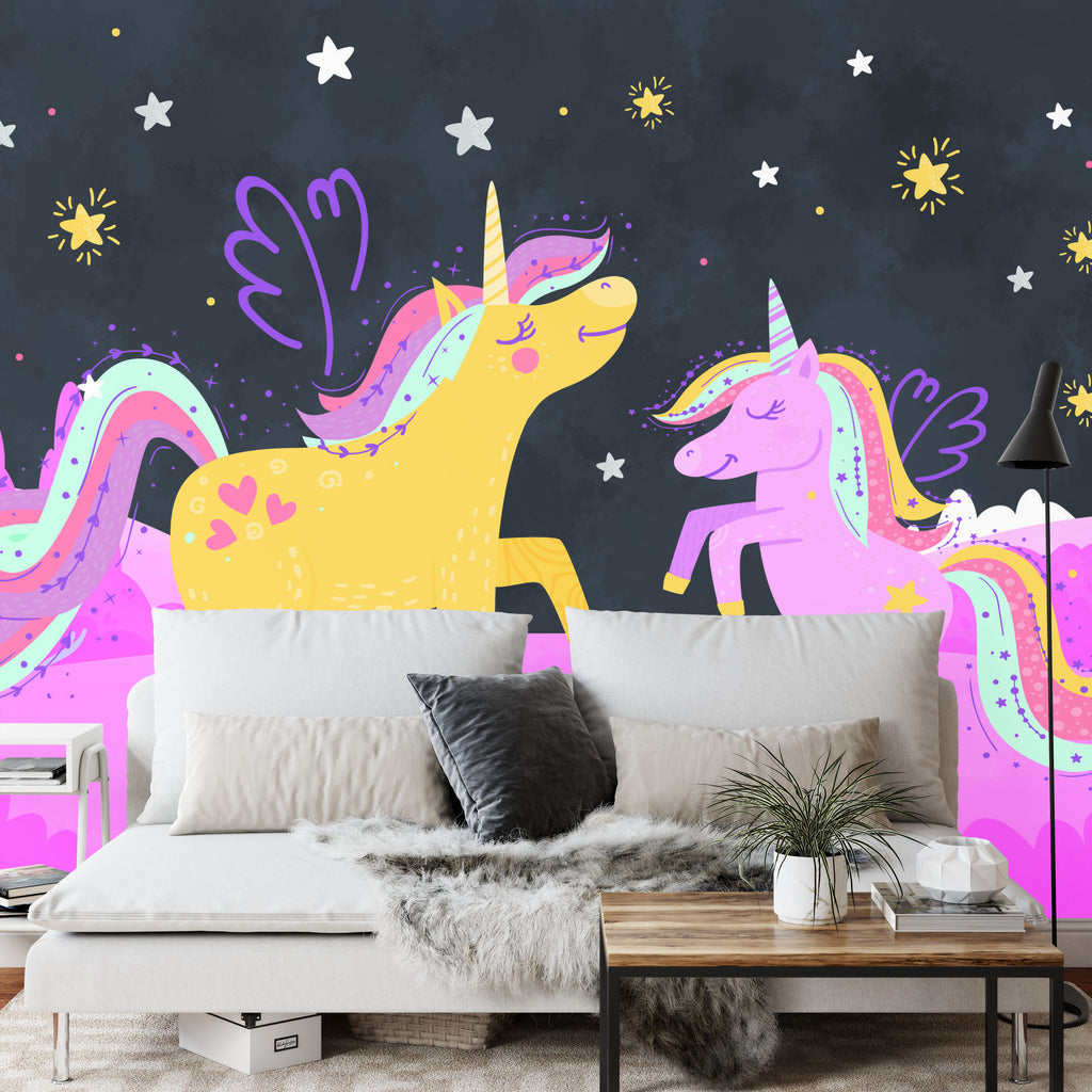 Fototapeta Ula La Unicornio &amp; Lola Pod Gwiazdami