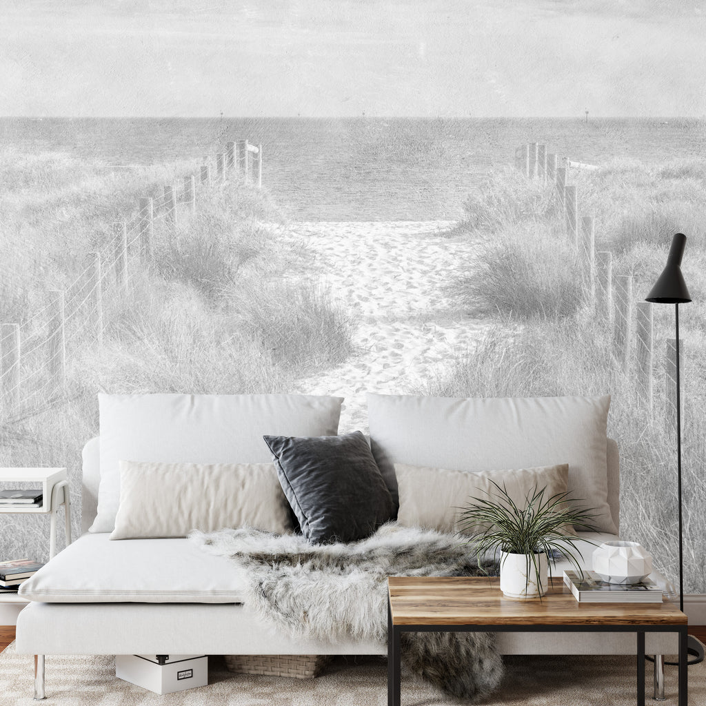 Fototapeta Chodźmy Na Beach Faded Vintage Black &amp; White
