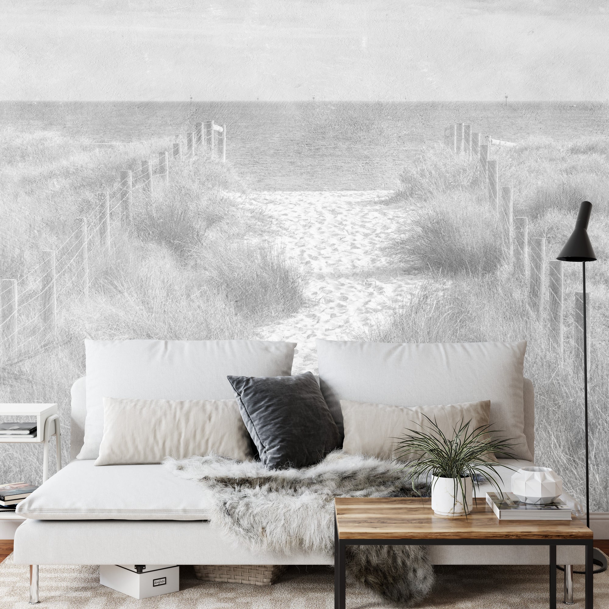 Fototapeta Chodźmy Na Beach Faded Vintage Black &amp; White