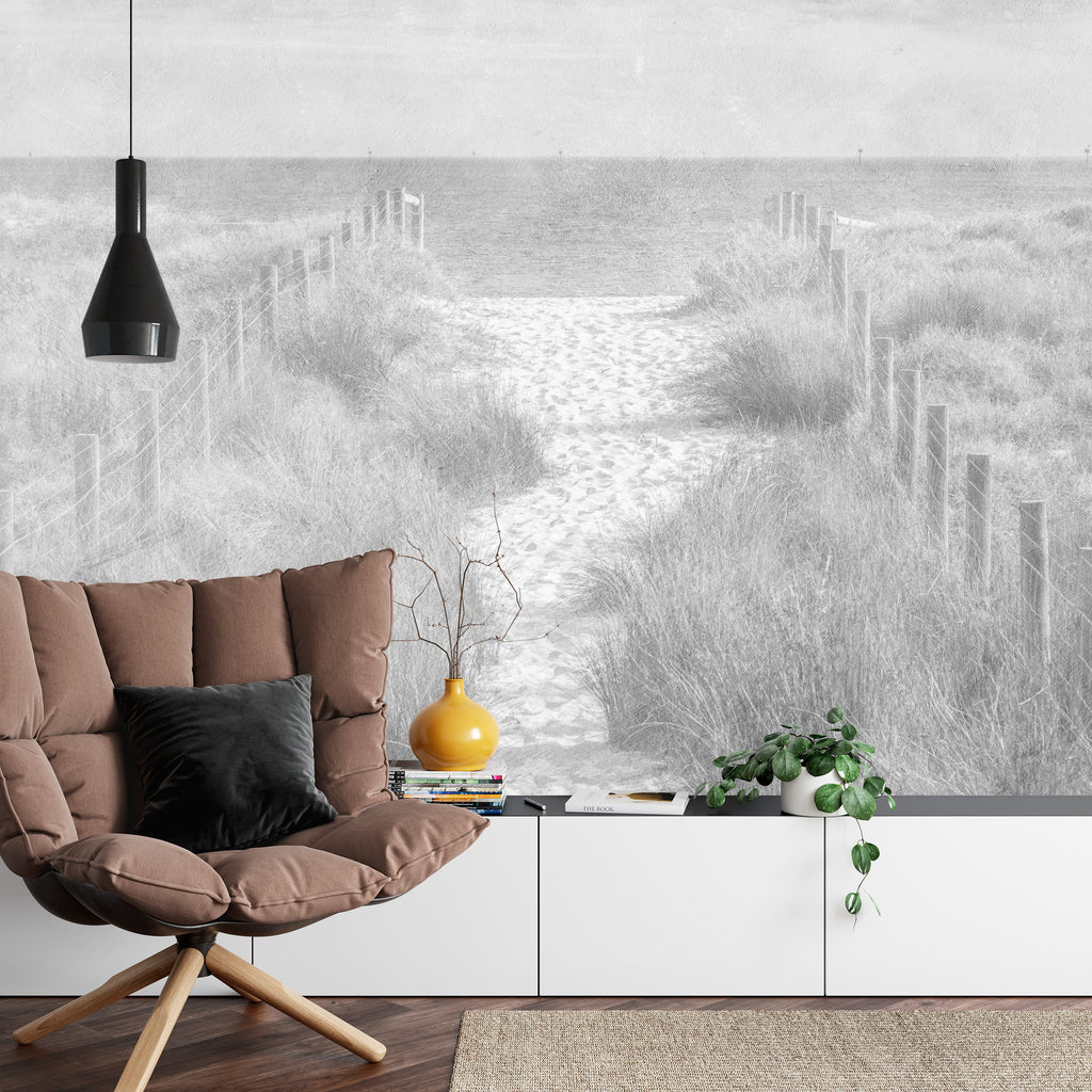 Fototapeta Chodźmy Na Beach Faded Vintage Black &amp; White