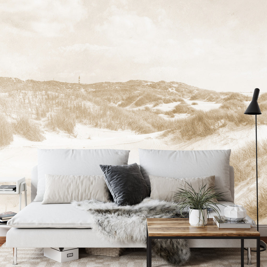 Fototapeta Dune Paradise Faded Vintage W Sepii
