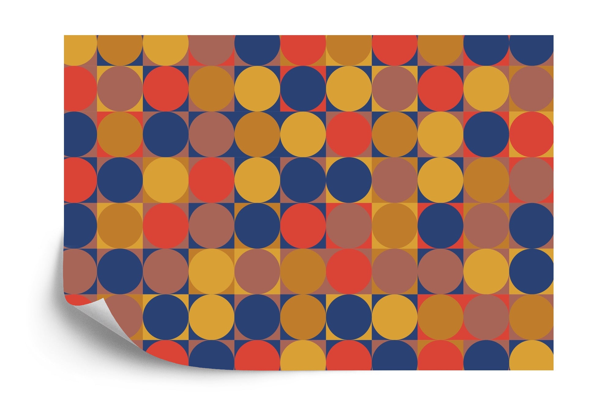 Fototapeta Geometryczne Kółka Retro