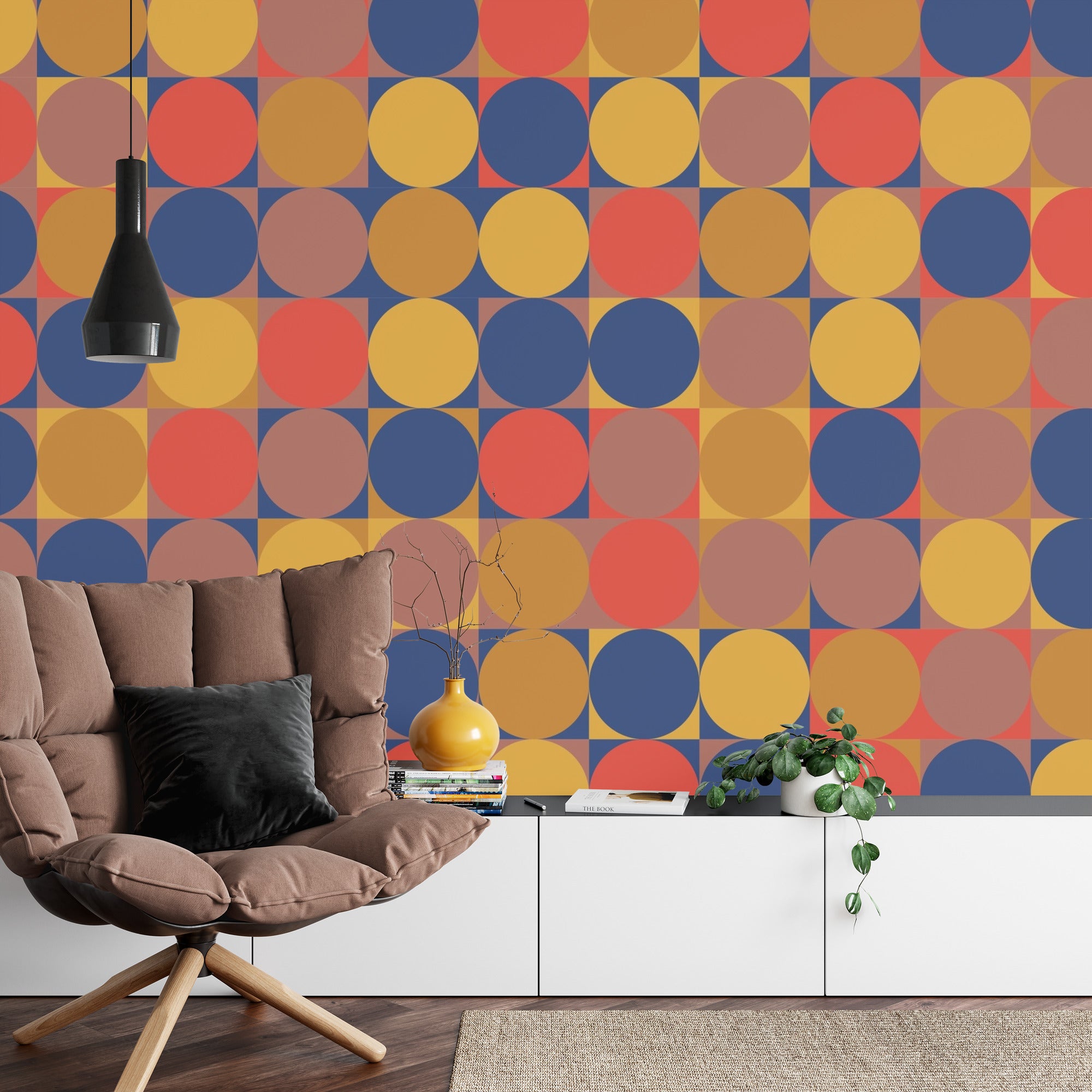 Fototapeta Geometryczne Kółka Retro