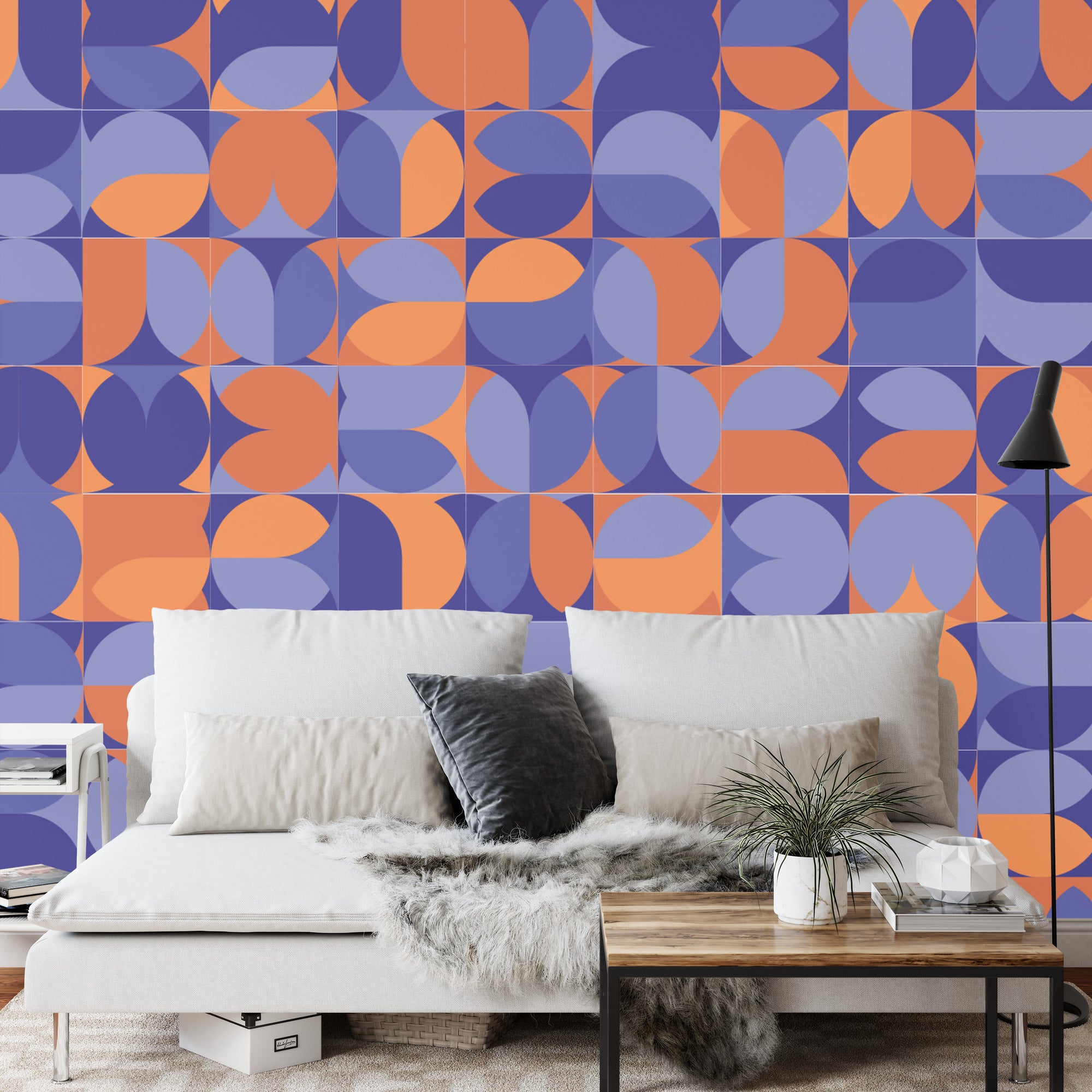 Fototapeta Retro Geometryczne Kółka