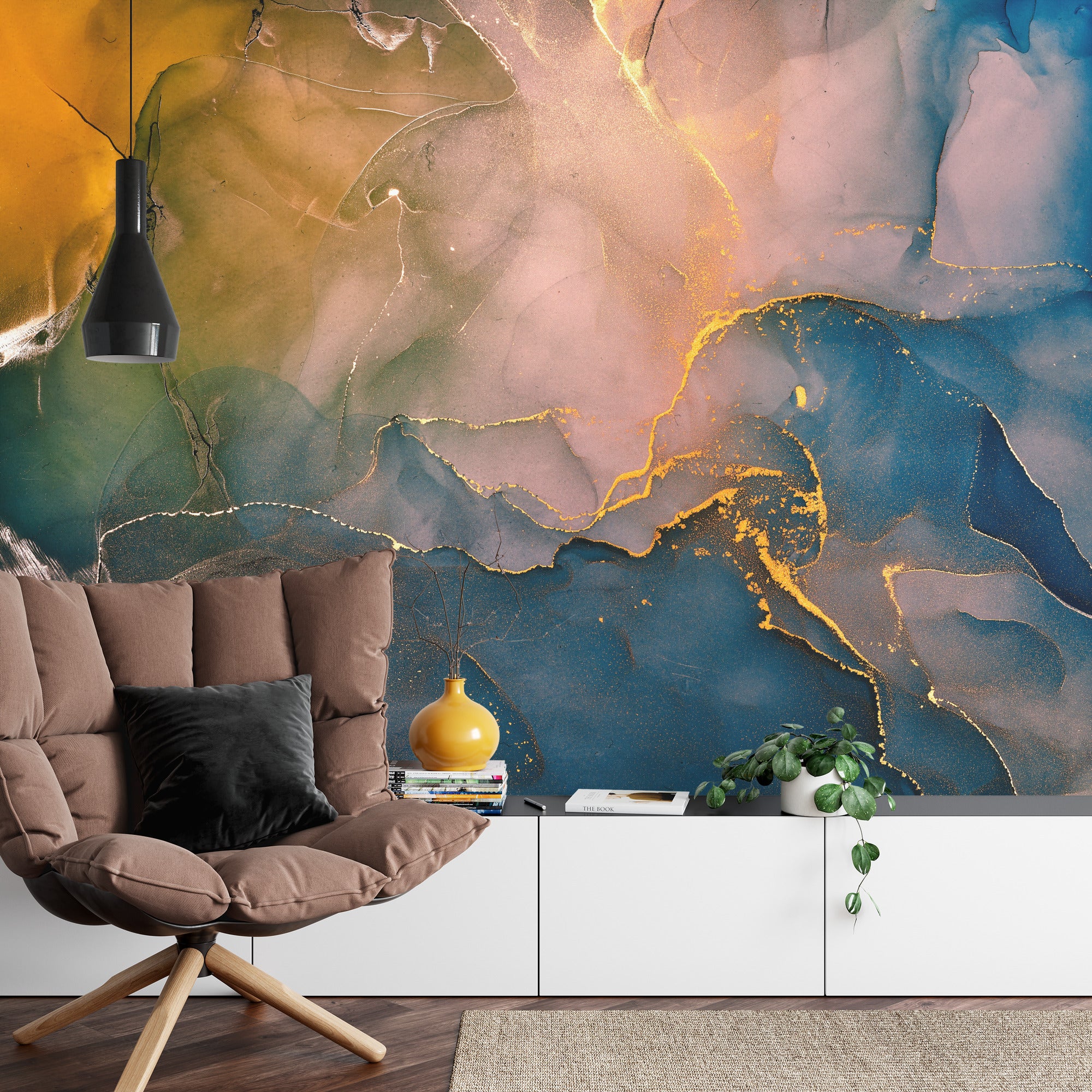Fototapeta Alcohol Ink Colors Translucent. Abstract Multicolored Marble Texture Background. Design Wrapping Paper, Wallpaper. Mixing Acrylic Paints. Modern Fluid Art. Alcohol Ink Pattern