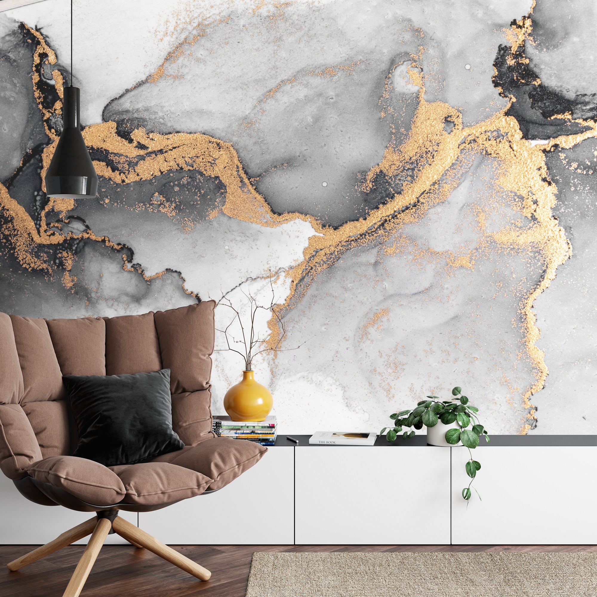 Fototapeta Black Gold Abstract Background Of Marble Liquid Ink Art Painting On Paper . Image Of Original Artwork Watercolor Alcohol Ink Paint On High Quality Paper Texture .
