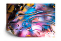 Fototapeta Abstract Colorful Liquid Water Splash And Bubbles Background. Macro Photography