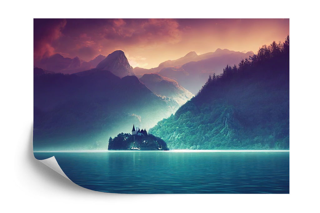 Fototapeta Koncepcja Fantasy Przedstawiająca Jezioro Bled W Słowenii