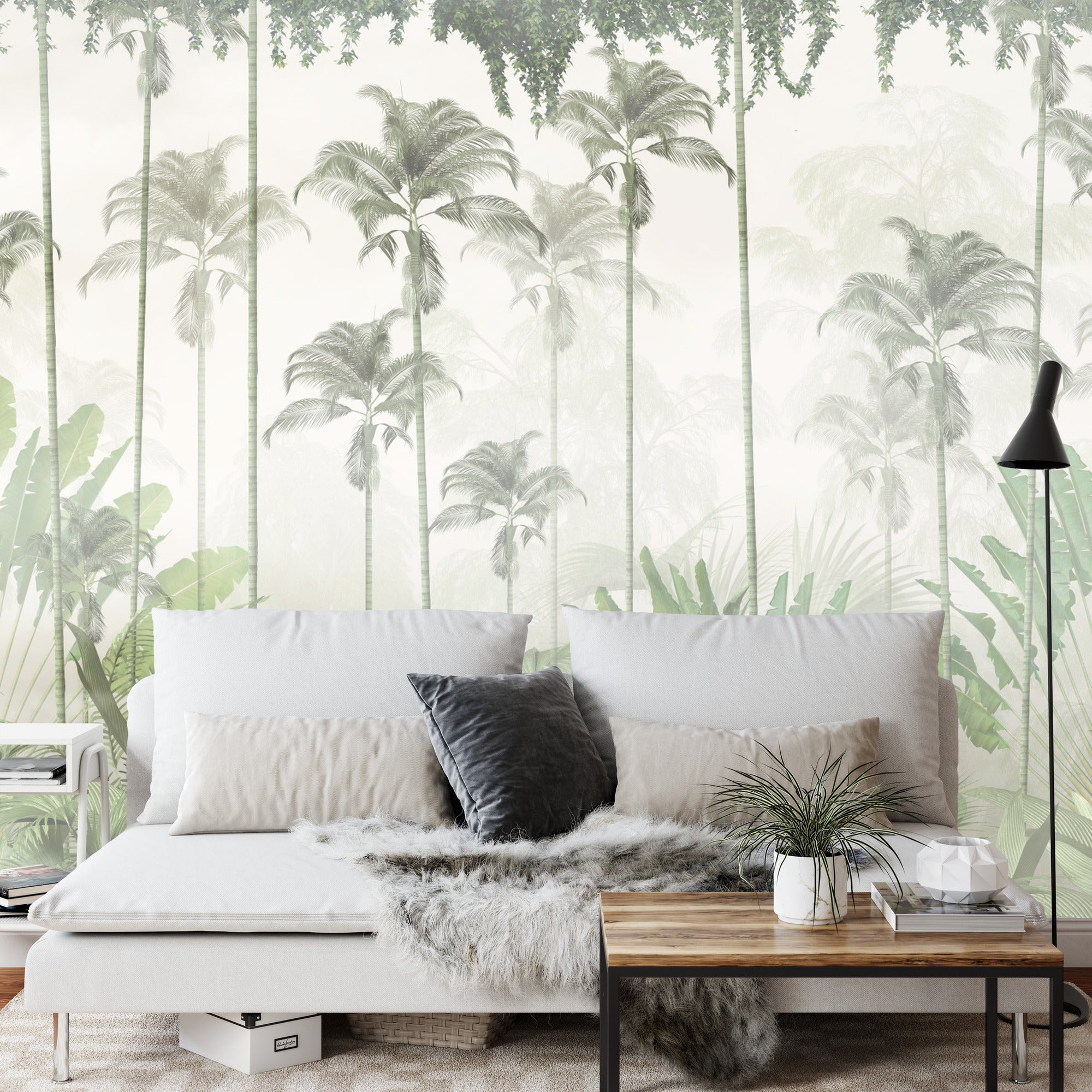 Fototapeta Tropical Trees And Leaves For Digital Printing Wallpaper, Custom Design Wallpaper - 3D