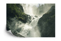 Fototapeta A Flowing Waterfall In Norway