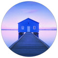 Fototapeta Okrągła Boathouse Autorstwa Richarda Vandewalle'a