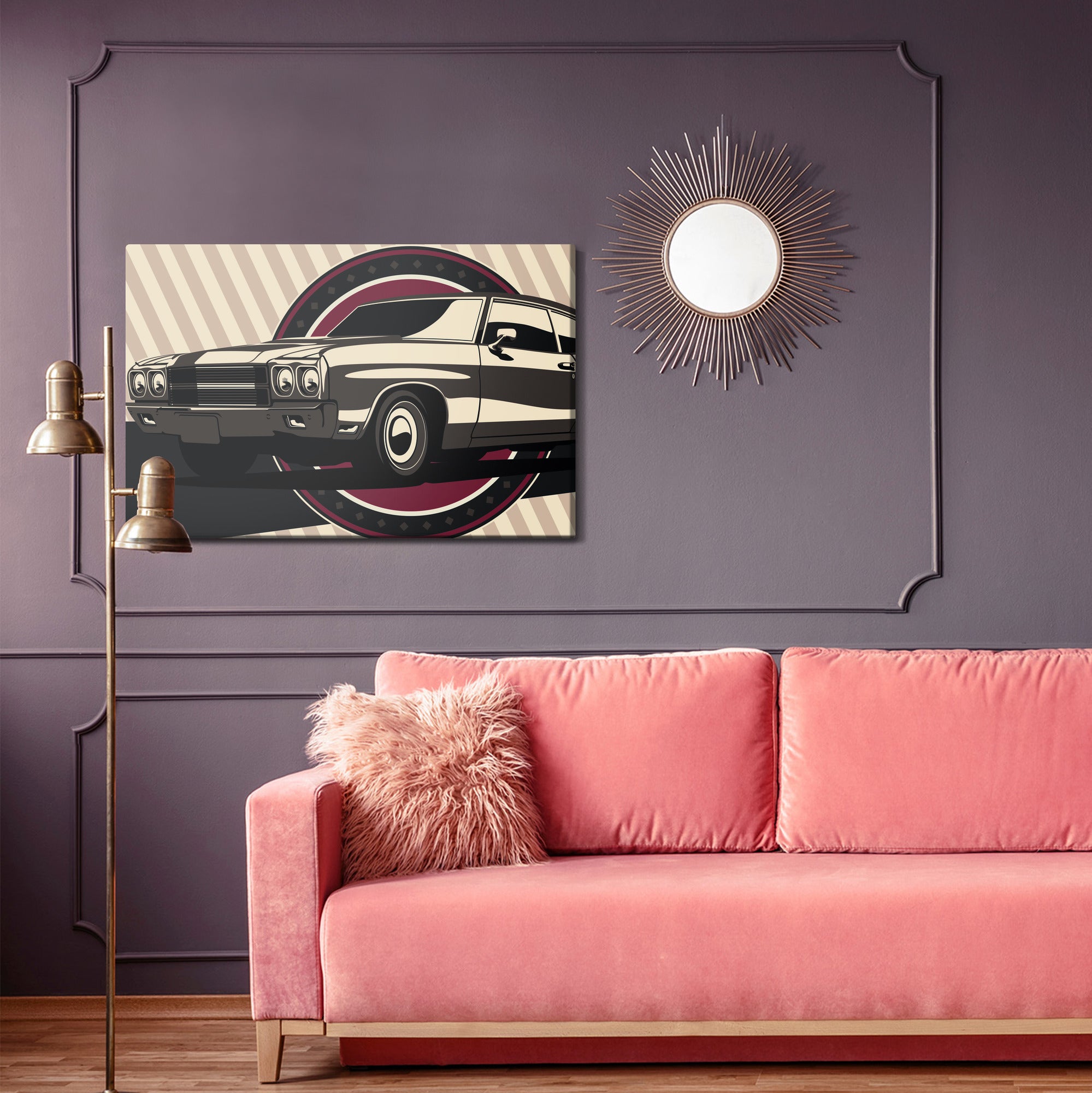 Obraz Na Płótnie Klasyczny Muscle Car W Stylu Retro