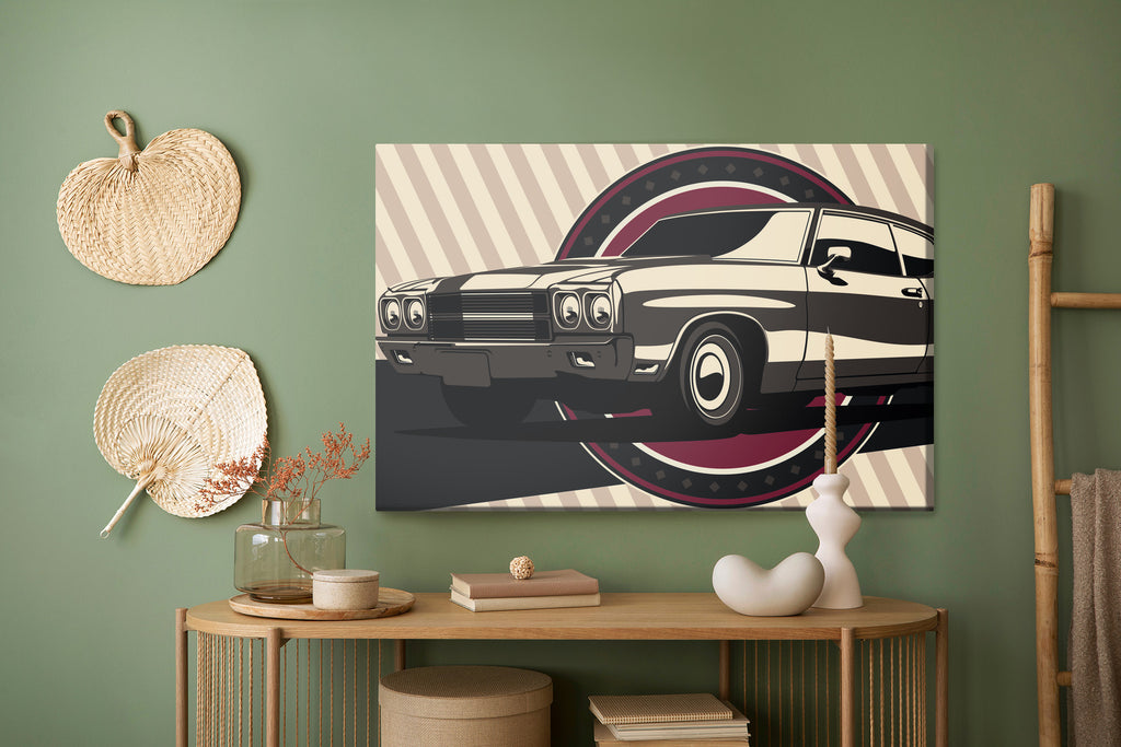 Obraz Na Płótnie Klasyczny Muscle Car W Stylu Retro