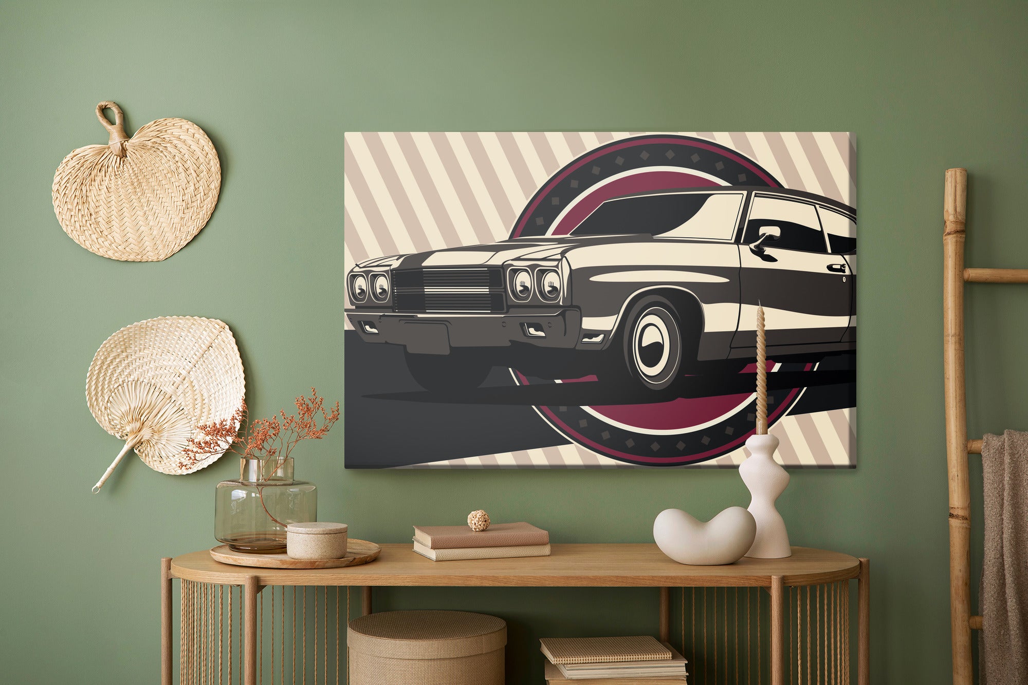 Obraz Na Płótnie Klasyczny Muscle Car W Stylu Retro