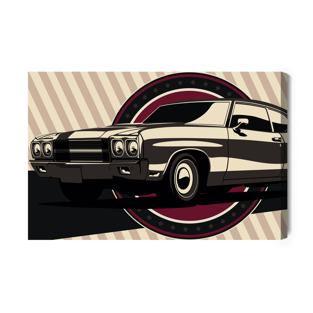 Obraz Na Płótnie Klasyczny Muscle Car W Stylu Retro
