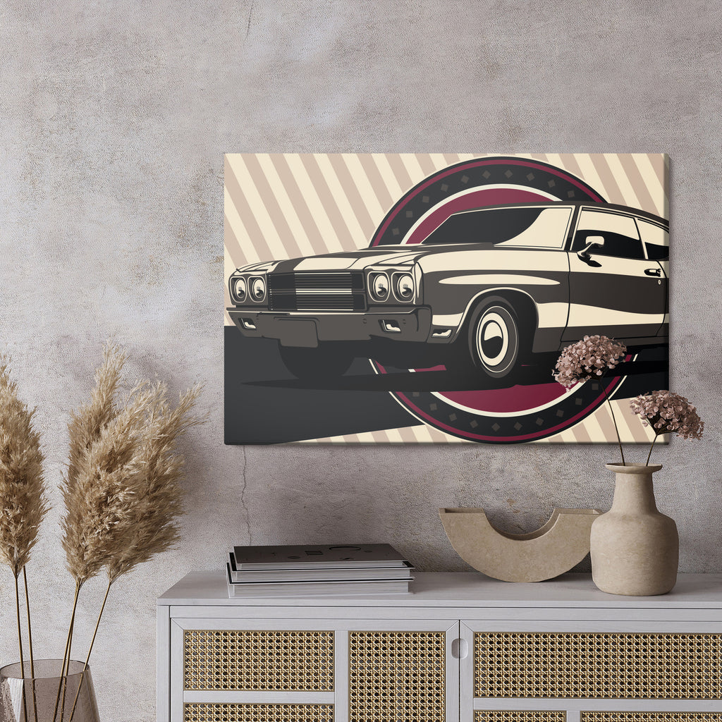 Obraz Na Płótnie Klasyczny Muscle Car W Stylu Retro