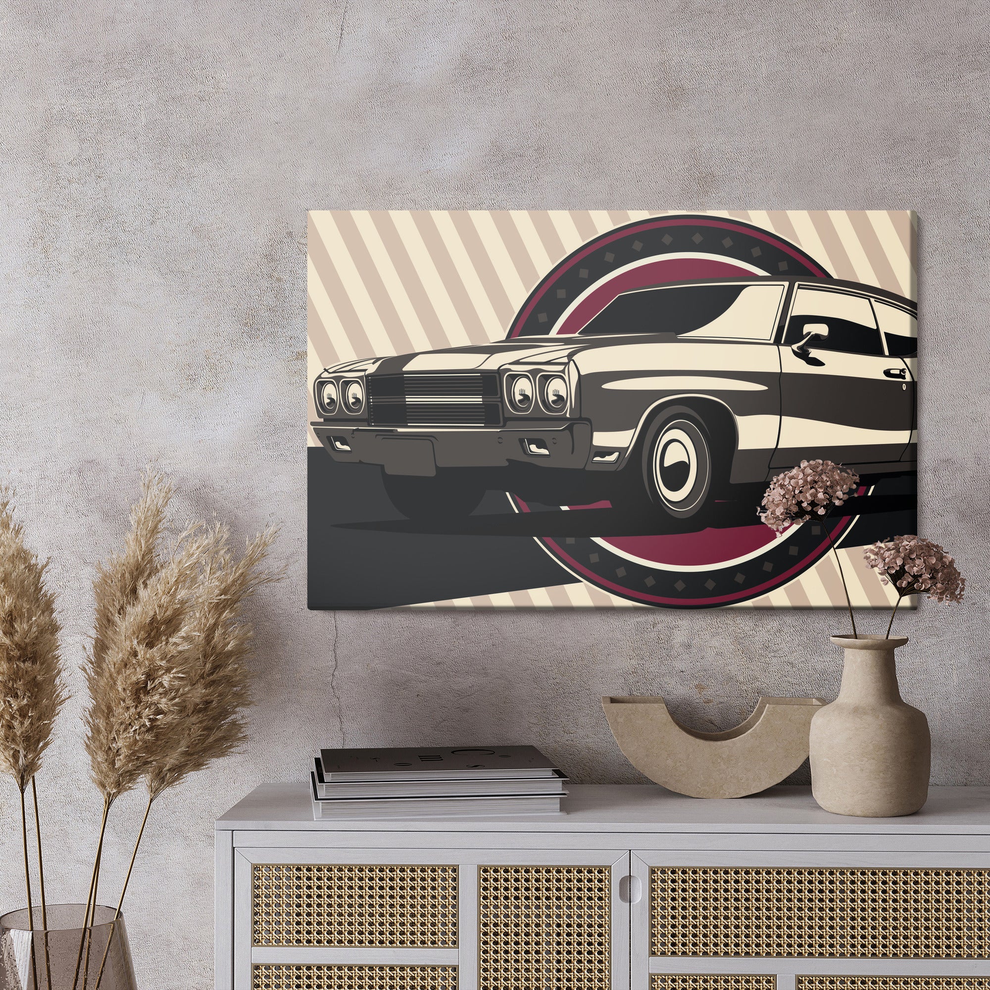 Obraz Na Płótnie Klasyczny Muscle Car W Stylu Retro