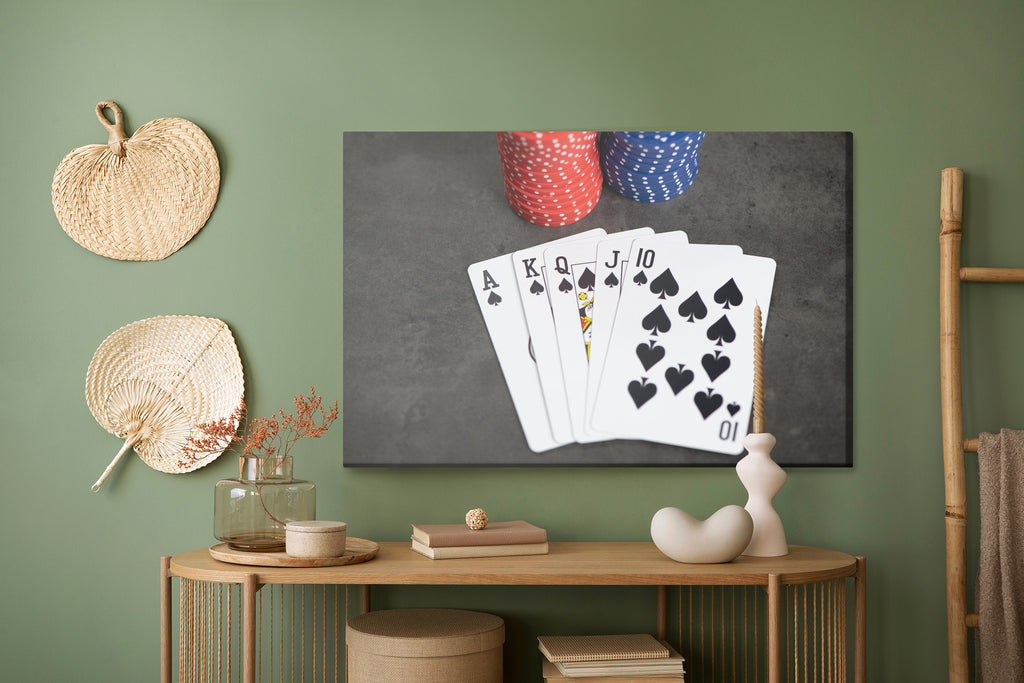 Obraz Na Płótnie Poker I Żetony