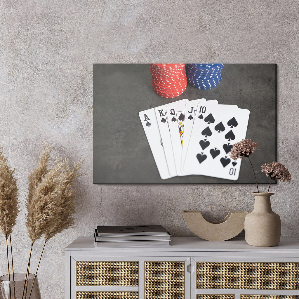 Obraz Na Płótnie Poker I Żetony