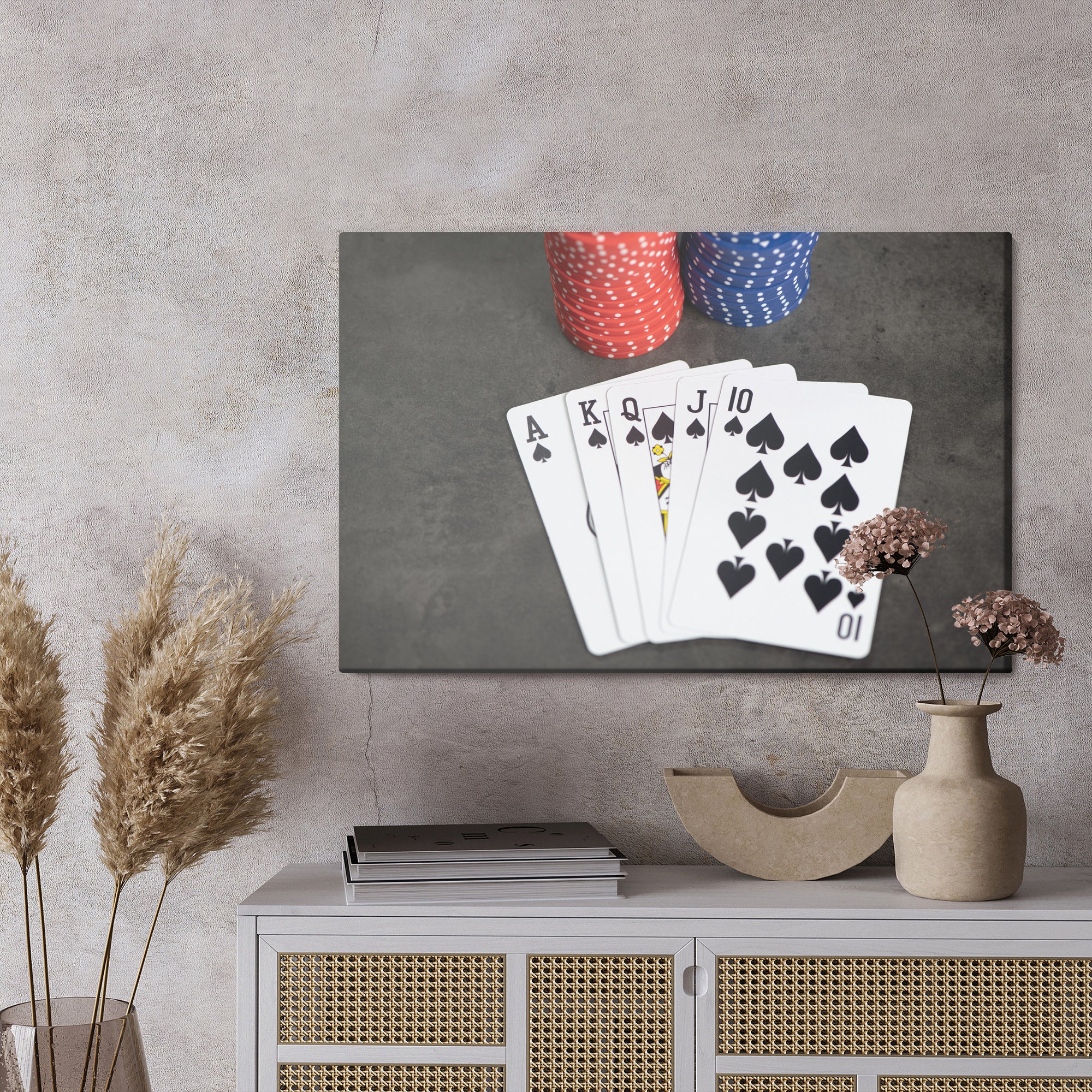 Obraz Na Płótnie Poker I Żetony