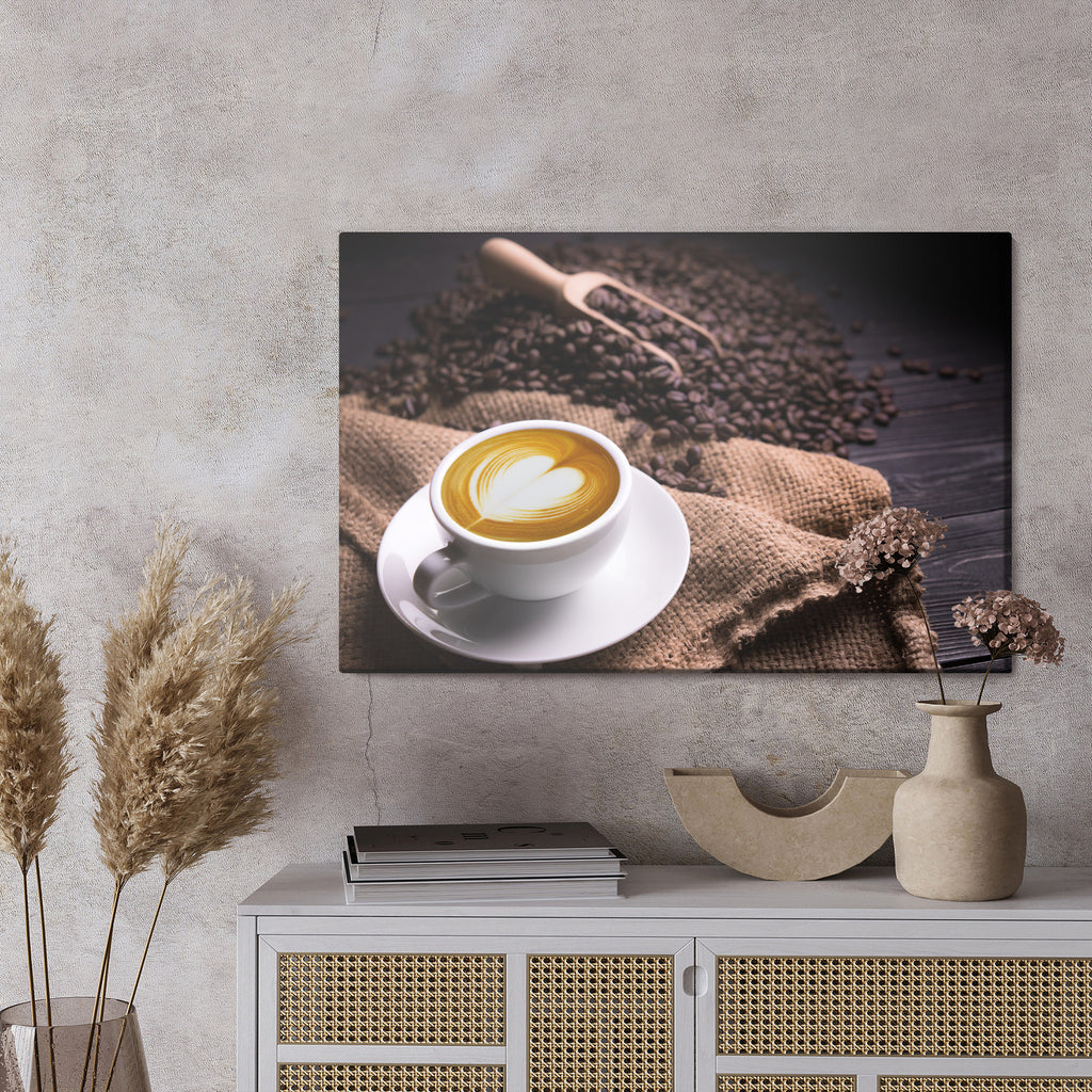 Obraz Na Płótnie Filiżanka Kawy Latte