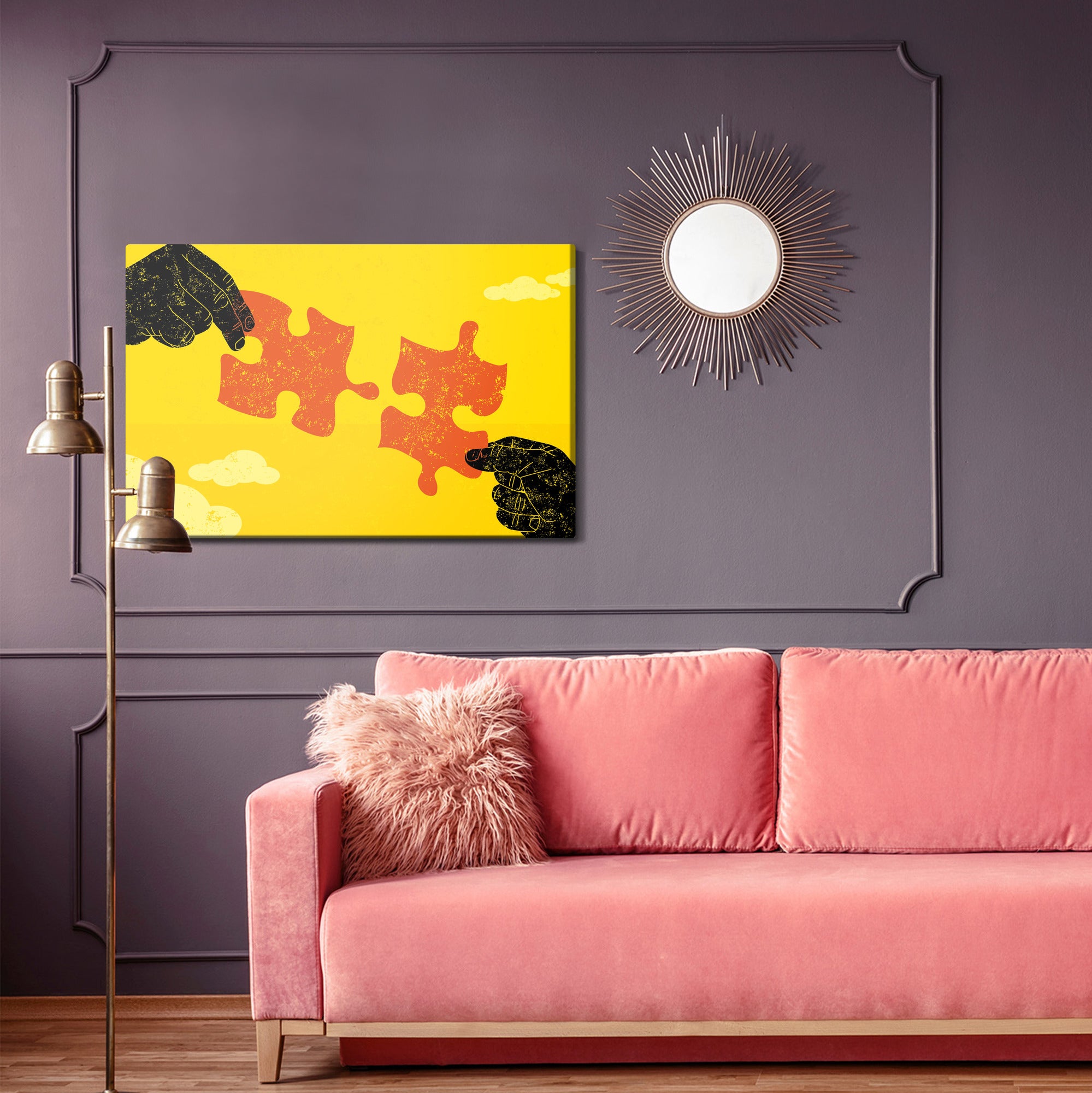 Obraz Na Płótnie Łączenie Starych Puzzli