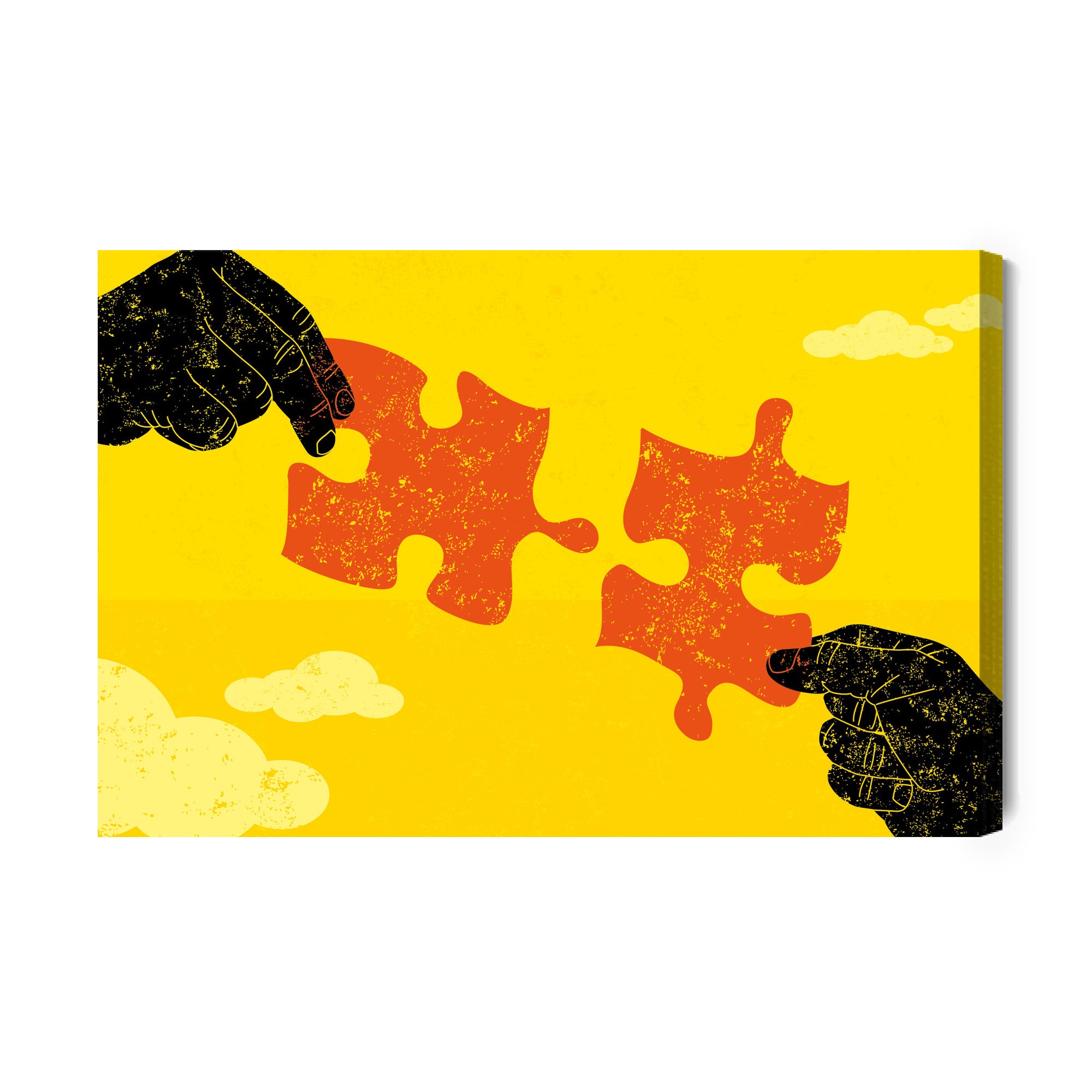 Obraz Na Płótnie Łączenie Starych Puzzli
