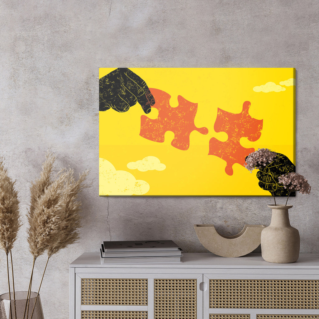 Obraz Na Płótnie Łączenie Starych Puzzli