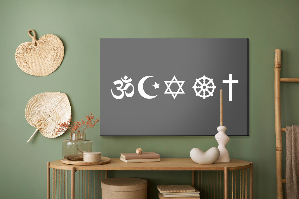 Obraz Na Płótnie Zestaw Ikon Symboli Religijnych