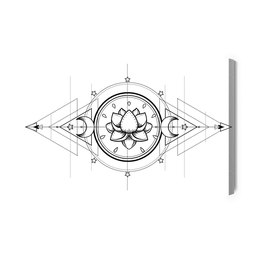 Obraz Na Płótnie Lotos I Święta Geometria