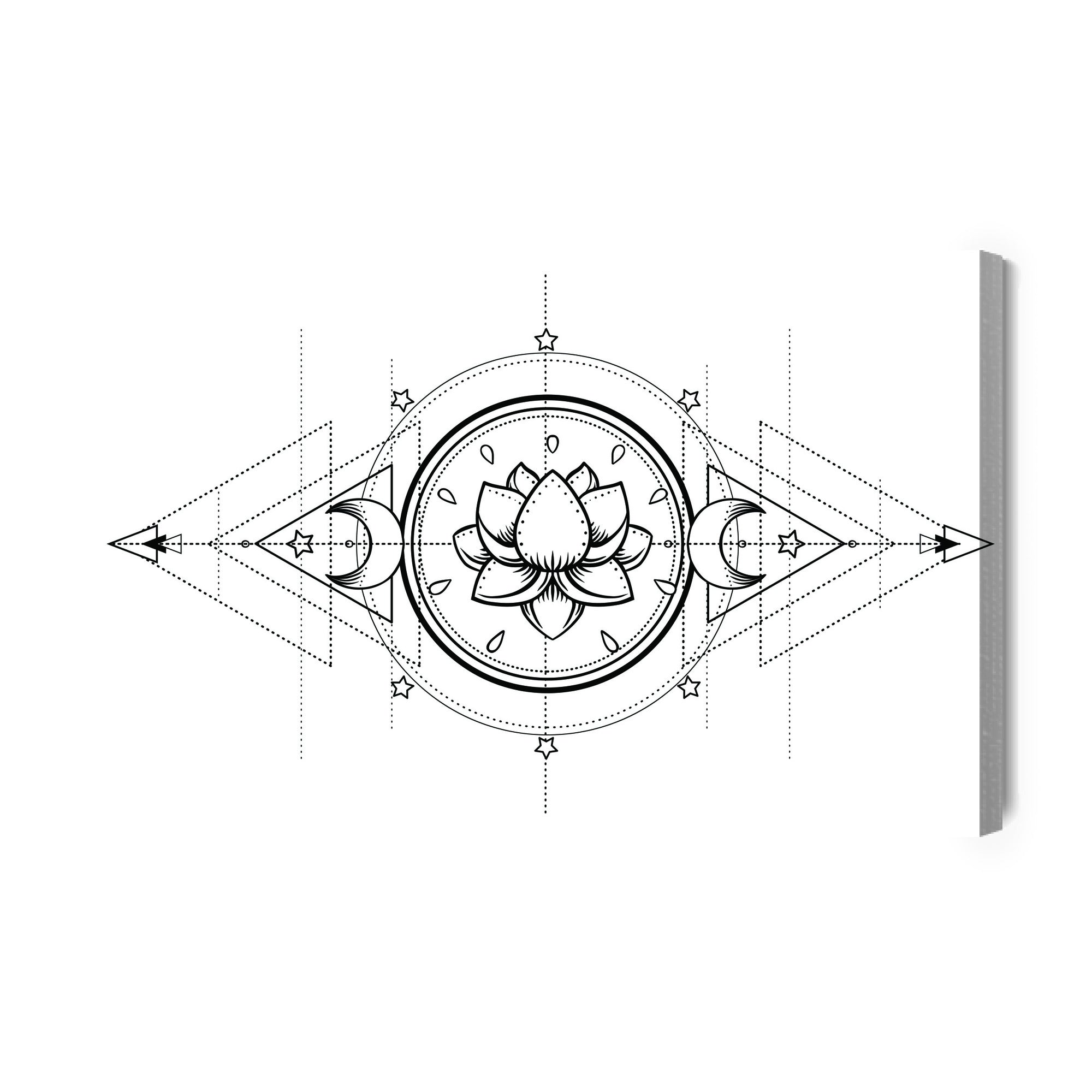 Obraz Na Płótnie Lotos I Święta Geometria