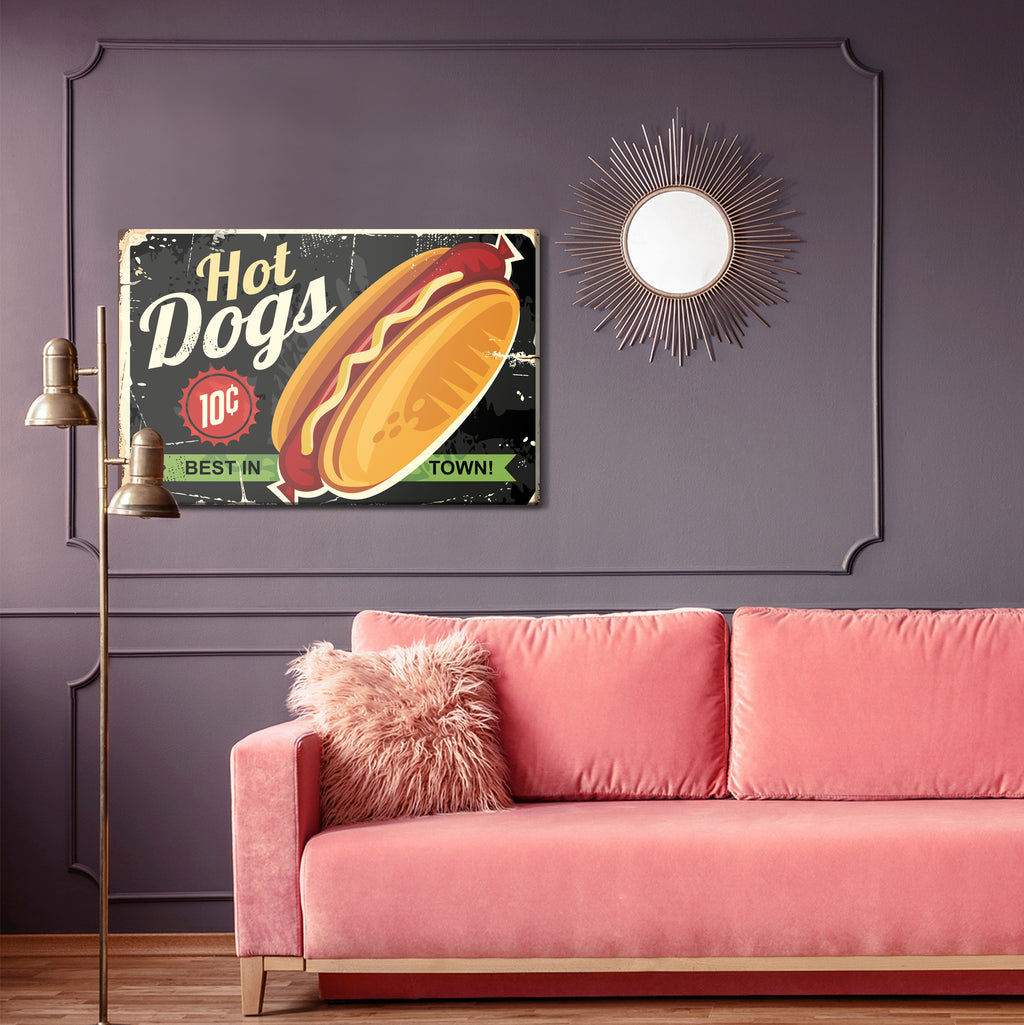 Obraz Na Płótnie Hot Dogi W Stylu Vintage