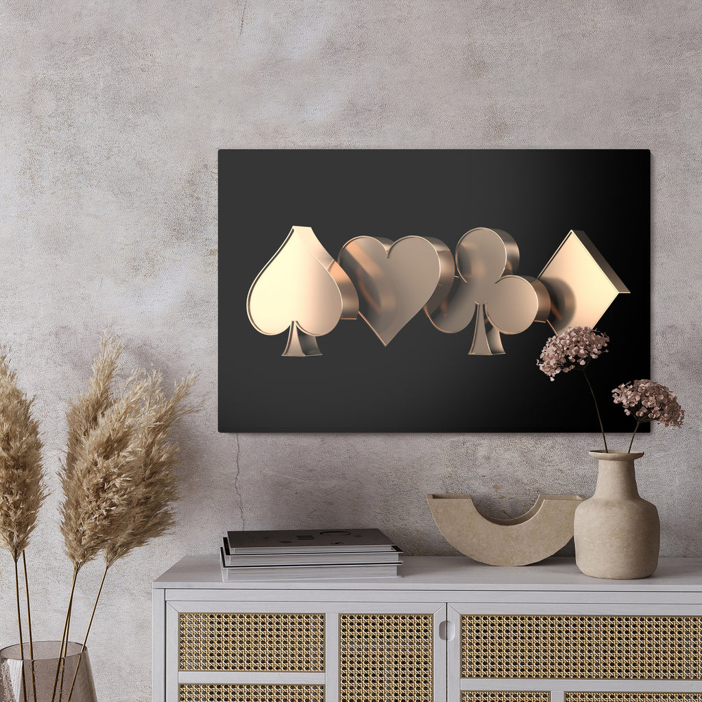 Obraz Na Płótnie Symbole Kart 3D