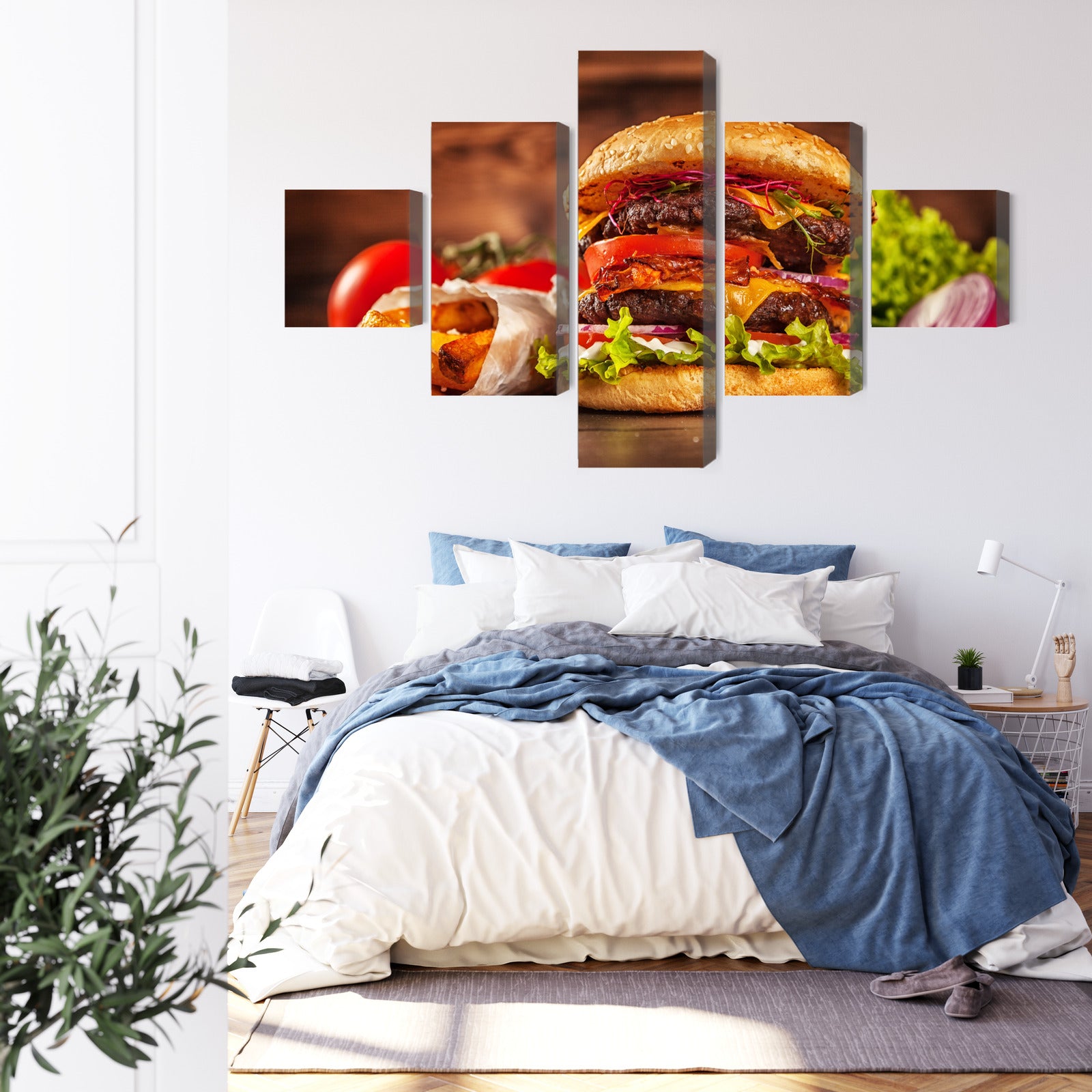 Obraz Wieloczęściowy Domowy Hamburger