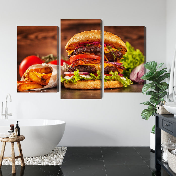 Obraz Wieloczęściowy Domowy Hamburger