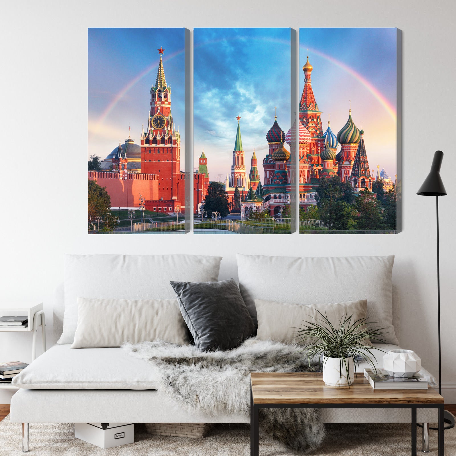 Obraz Wieloczęściowy Panorama Placu Czerwonego Z Kremlem I Soborem Wasyla Błogosławionego