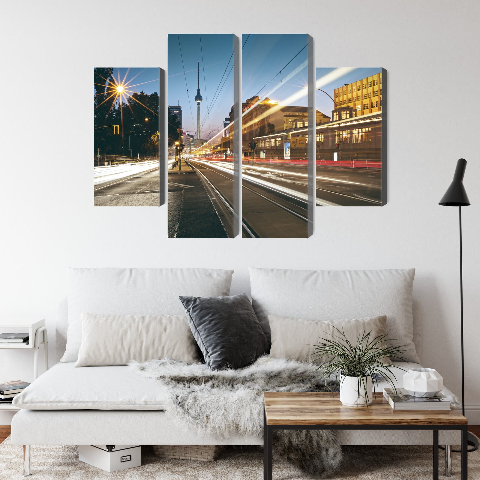 Obraz Wieloczęściowy Panoramiczny Widok Na Ulice Berlina