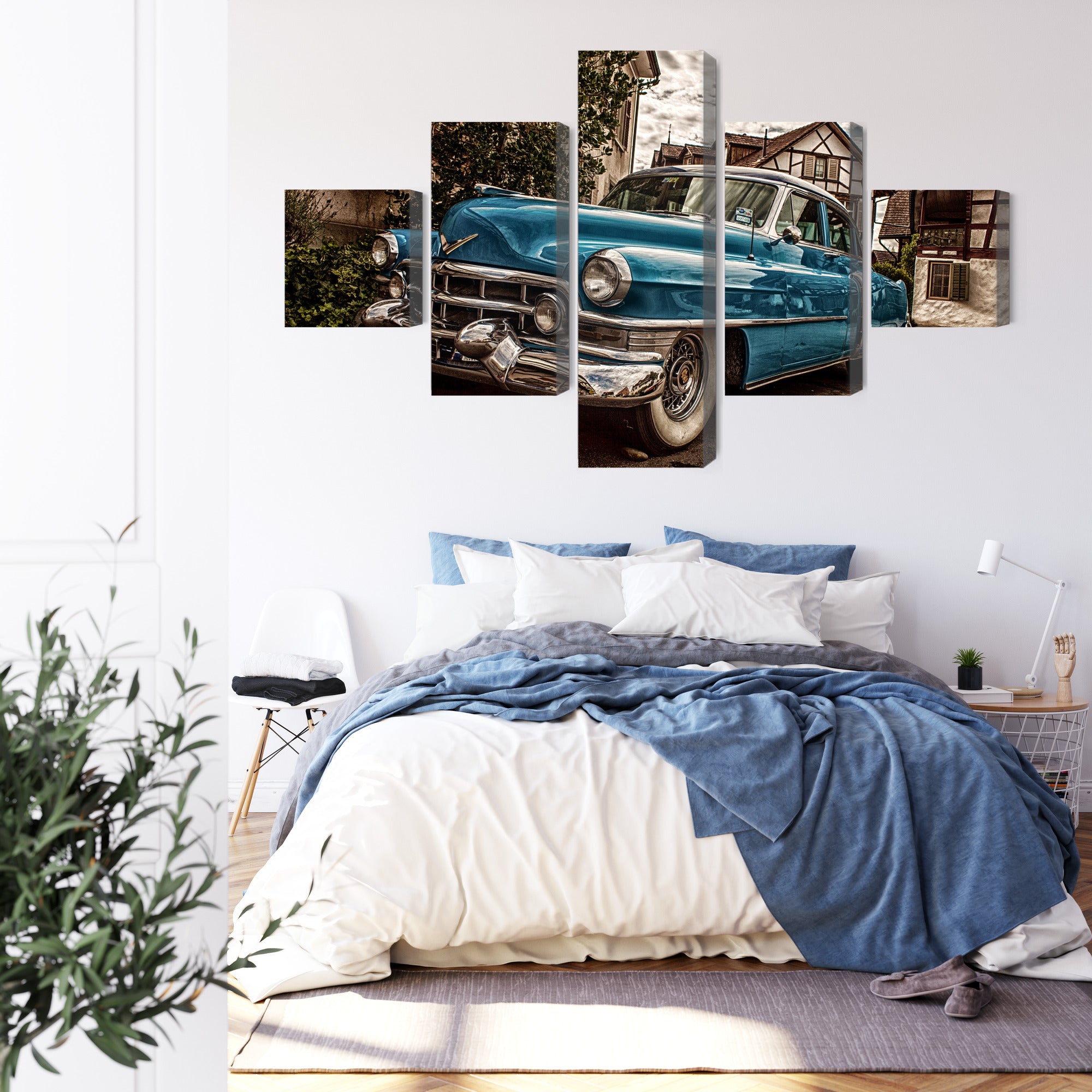 Obraz Wieloczęściowy Niebieski Cadillac Eldorado Z 1953 Roku