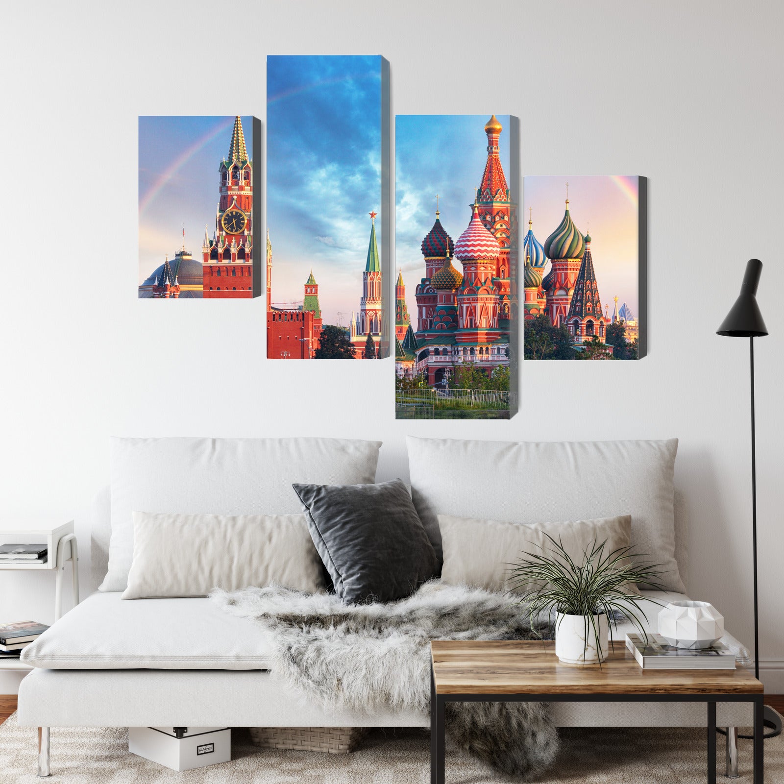 Obraz Wieloczęściowy Panorama Placu Czerwonego Z Kremlem I Soborem Wasyla Błogosławionego
