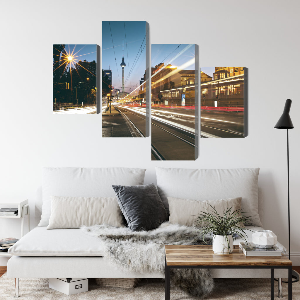 Obraz Wieloczęściowy Panoramiczny Widok Na Ulice Berlina
