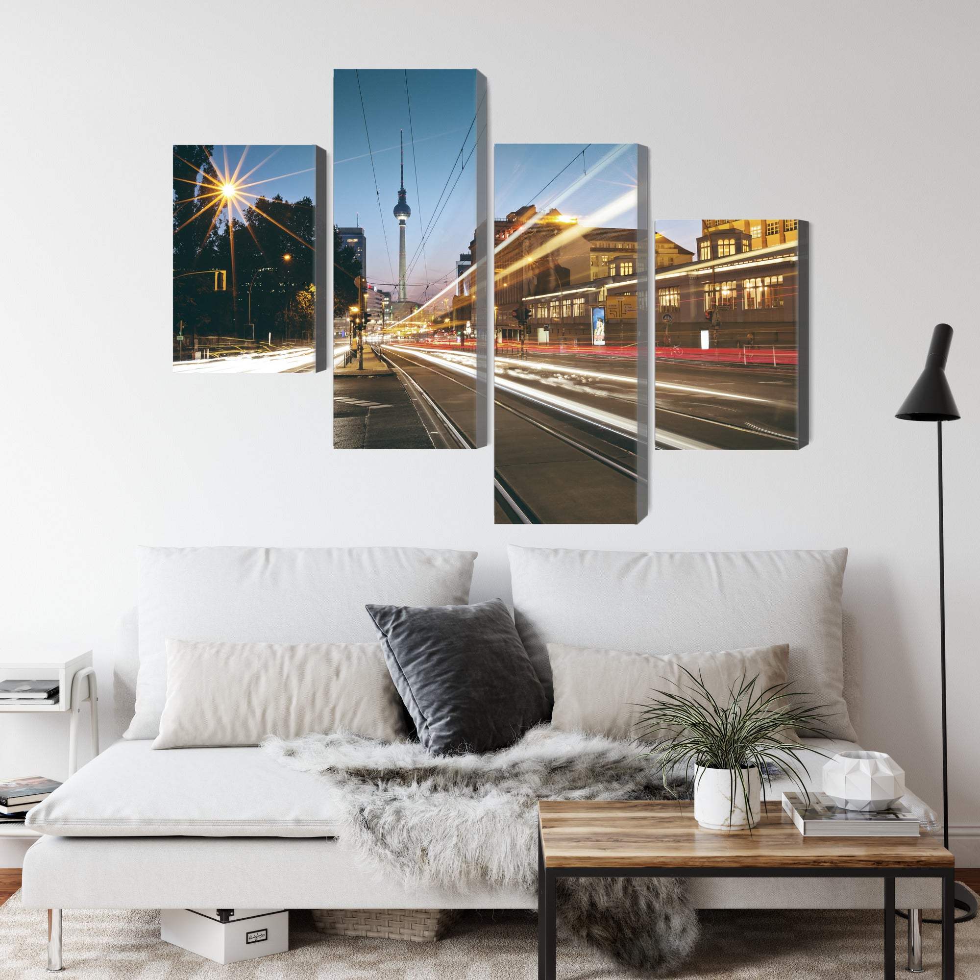 Obraz Wieloczęściowy Panoramiczny Widok Na Ulice Berlina